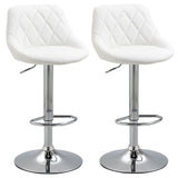 easycomfort easycomfort set 2 sgabelli da bar di design girevoli con altezza regolabile bianco