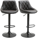 easycomfort easycomfort set 2 sgabelli da bar seduta con altezza regolabile e girevole schienale e poggiapiedi marrone