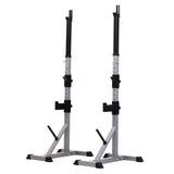 easycomfort easycomfort set 2 supporti bilanciere in acciaio con 3 ganci altezza regolabile e portata 200kg argento nero