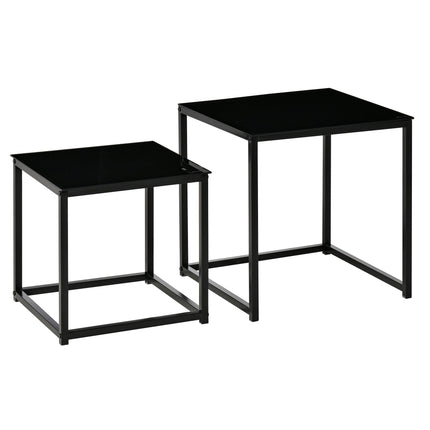 immagine-1-easycomfort-easycomfort-set-2-tavolini-da-salotto-quadrati-moderni-in-acciaio-e-vetro-temperato-nero