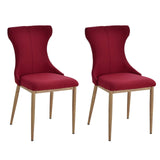 easycomfort easycomfort set di 2 sedie da pranzo imbottite gambe in metallo effetto legno rosso ean 8055776916125