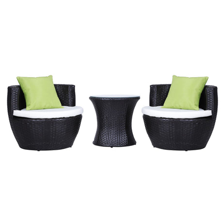 easycomfort easycomfort set mobili in rattan set 2 poltrone tavolino con cuscini 3pz giardino ean 8055776916545