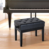 easycomfort easycomfort sgabello panchetta panchina sedia per pianoforte con vano portaoggetti altezza regolabile 54 5x33x48 58cm nero ean 8055776913476