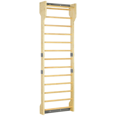 easycomfort easycomfort spalliera svedese da palestra in legno di faggio con 13 barre 78x27x240cm