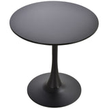easycomfort easycomfort tavolo da cocktail minimal rotondo con base in metallo nero d70 x 73 cm ean 8054144134130
