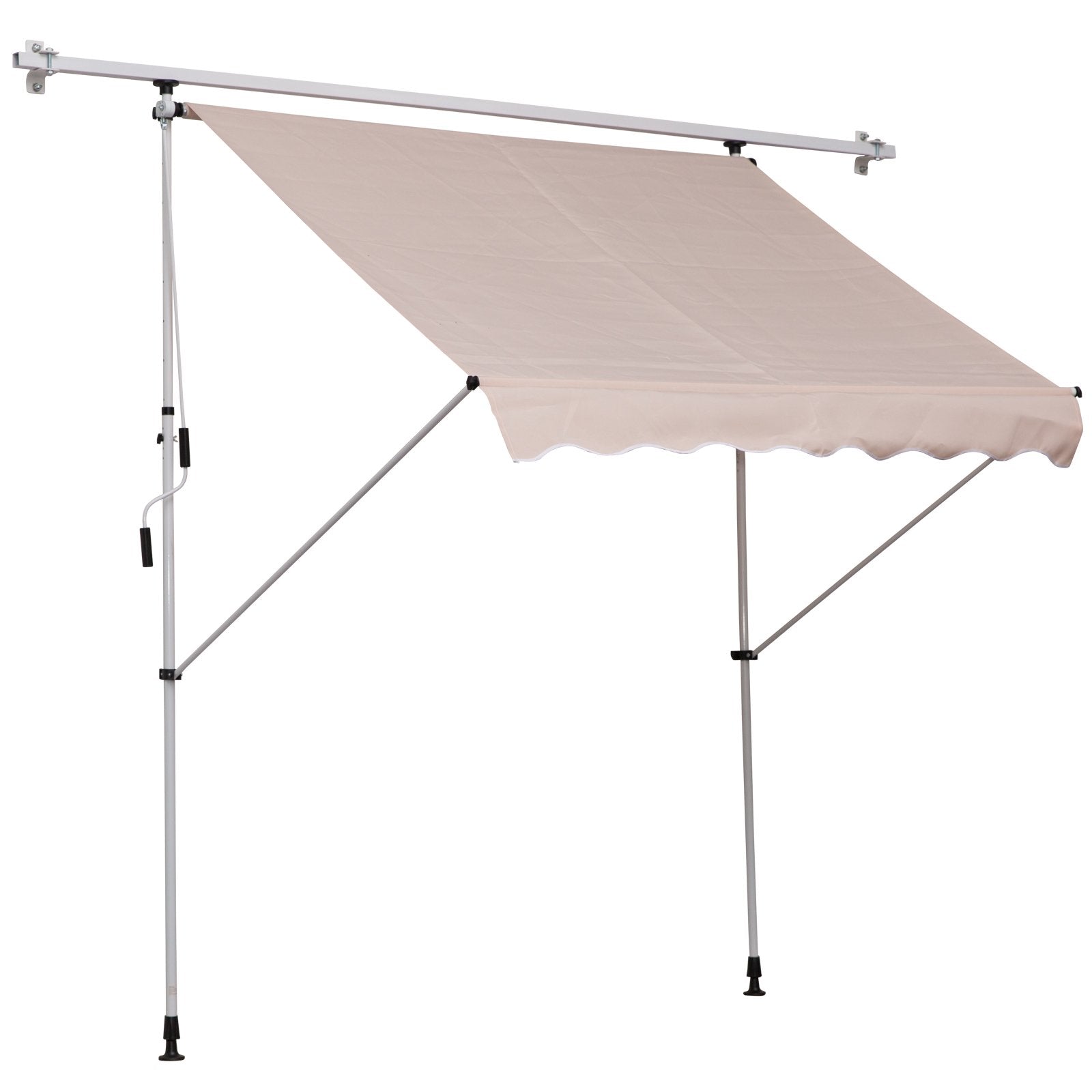 EASYCOMFORT Tenda da Sole 2x1.5 m per Esterno a Rullo con Manovella e  Angolazione Regolabile, Beige