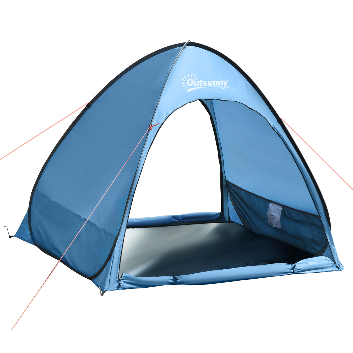 easycomfort easycomfort tenda da spiaggia per 2 3 persone in poliestere pe e acciaio con tasche portaoggetti 150x115x110 cm