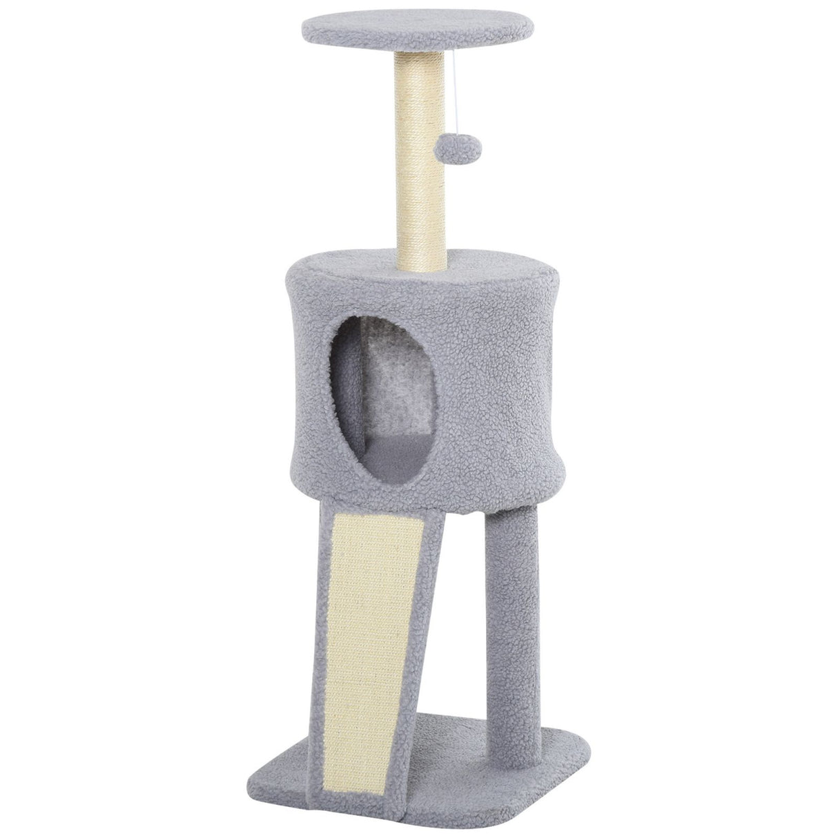easycomfort easycomfort tiragraffi a colonna per gatti con 3 livelli cuccia e corda sisal grigio ean 8054111842921