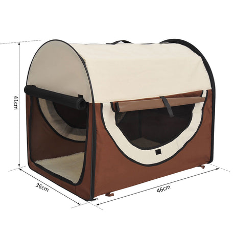 easycomfort easycomfort trasportino per cani e gatti pieghevole caffe 46x36x41cm ean 8054111841870