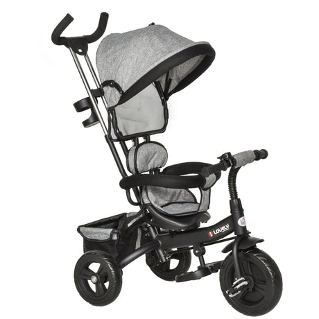 easycomfort easycomfort triciclo passeggino 2 in 1 pieghevole per bambini 18 mesi con maniglione