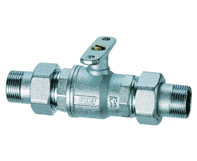 far valvola di zona a sfera far 2 vie motorizzabile ottone guarnizioni di tenuta o ring in epdm e sedi in ptfe modello 1 codice 30151 ean 8032625916819