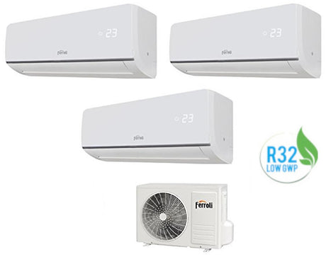 ferroli climatizzatore condizionatore ferroli trial split inverter r32 serie aster m 3 2 700070009000 con 24 3 779