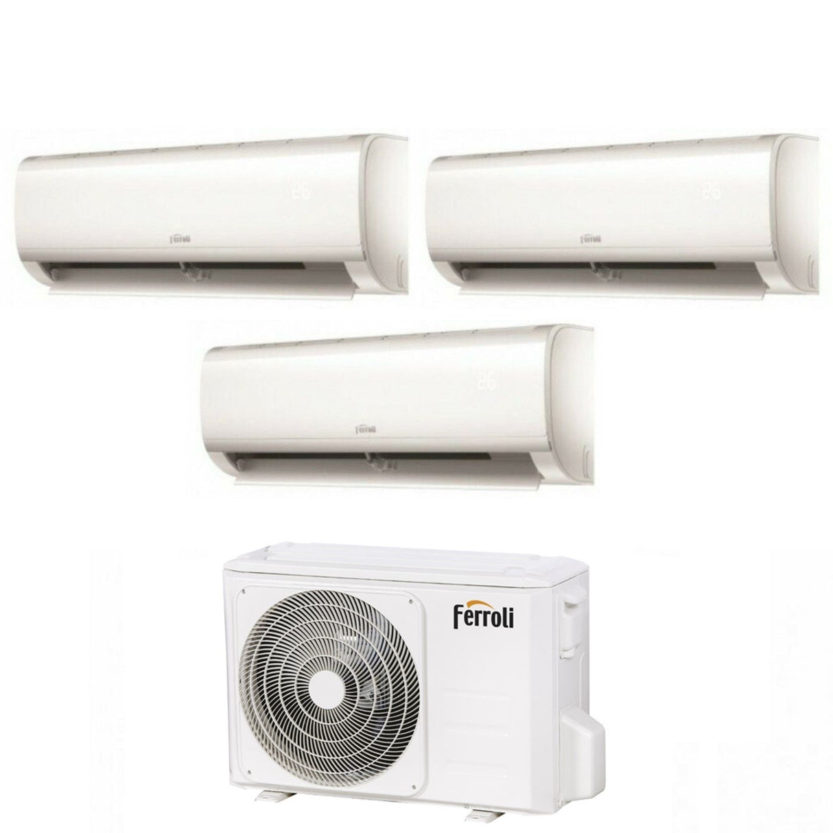 ferroli climatizzatore condizionatore ferroli trial split inverter serie diamant m 121212 con 27 3 r 32 wi fi integrato 120001200012000 novita