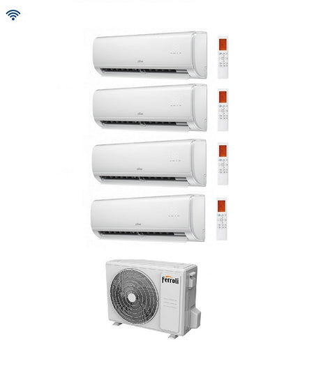 ferroli climatizzatore condizionatore quadri split inverter ferroli giada m 90009000900012000 btu con 28 4 wi fi integrato alexa e google home 99912 novita