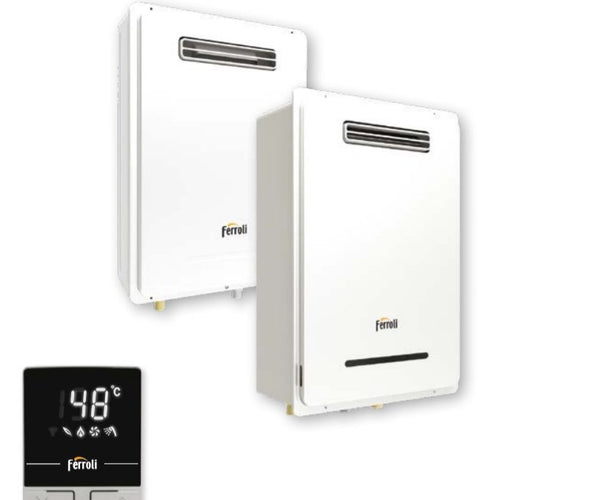 Ferroli Gas Water Heater From External Externo 16 Ng Liters Low Nox Methane  | CaldaieMurali