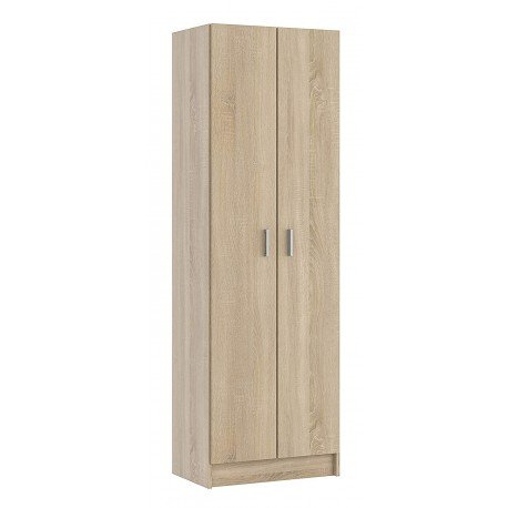 fores armadio multiuso fores a 2 ante e 5 ripiani cm 59x37x180h colore rovere