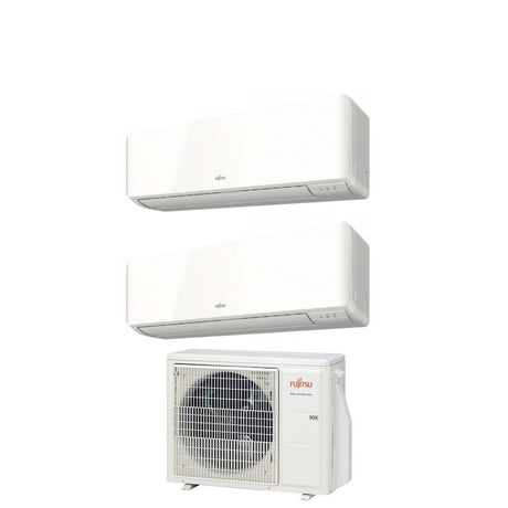 fujitsu climatizzatore condizionatore fujitsu dual split inverter serie km 99 con aoyg18kbta2 r 32 wi fi optional 90009000 novita ean 8059657011343