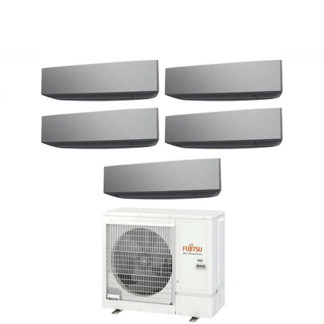 fujitsu climatizzatore condizionatore fujitsu penta split inverter serie ke silver 9991212 con aoyg36kbta5 r 32 wi fi integrato 9000900090001200012000 colore argento