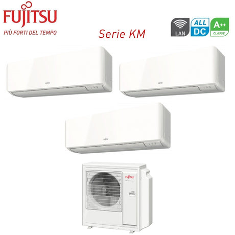 fujitsu climatizzatore condizionatore fujitsu trial split inverter serie km 9918 con aoyg30kbta4 r 32 wi fi optional 9000900018000 novita