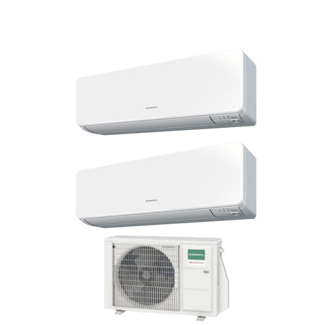 general fujitsu climatizzatore condizionatore general fujitsu dual split inverter serie kgtb 714 con aohg18kbta2 r 32 wi fi optional 700014000 ean 8059657011602