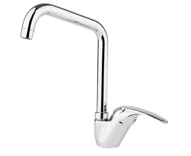 habitat rubinetteria monocomando lavello ambra water made in italy con canna alta serie blu modello cromato codice blu521ca ean 8058368996888