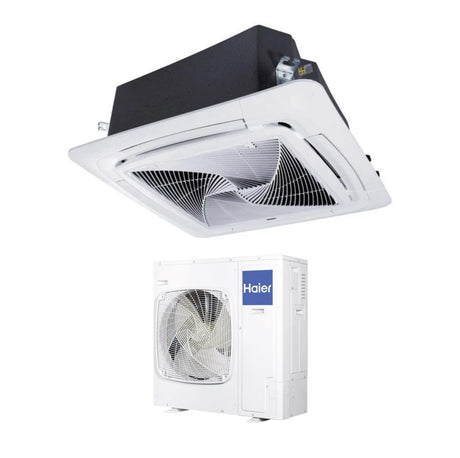 haier climatizzatore condizionatore haier cassetta 90x90 round flow 48000 btu abh140k1erg monofase r 32 wi fi optional con pannello no sensor incluso nessun comando