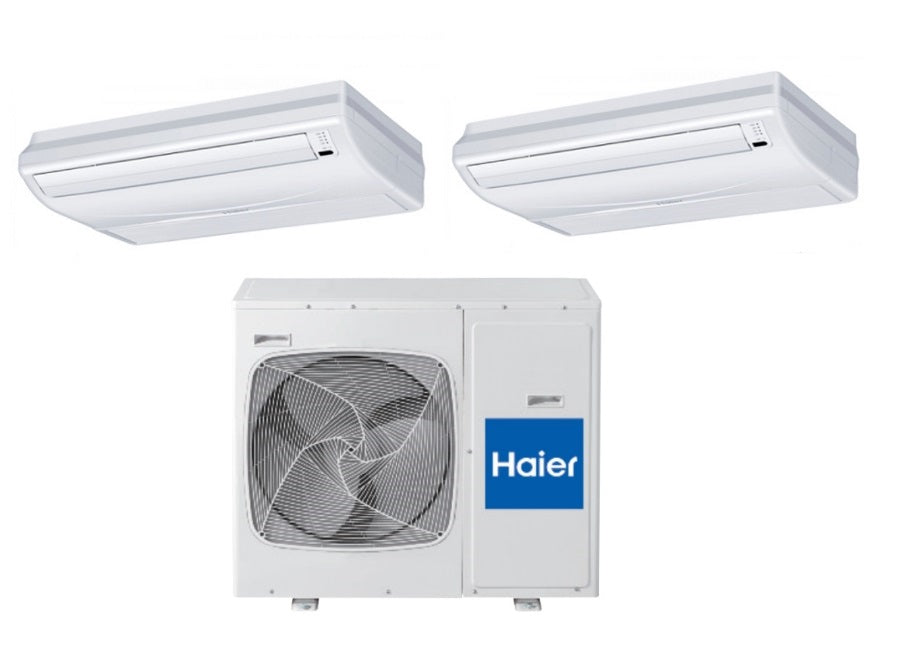 haier climatizzatore condizionatore haier dual split inverter pavimentosoffitto 1200018000 con 4u26hs1era r410a 1218