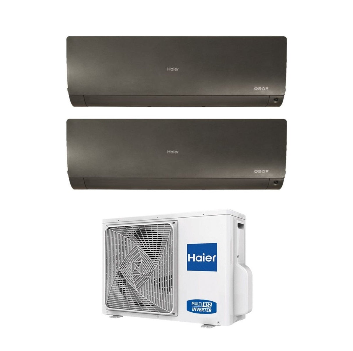 haier climatizzatore condizionatore haier dual split inverter serie flexis plus black 1515 con 2u50s2sm1fa r 32 wi fi integrato colore nero 1500015000 ean 8059657012210