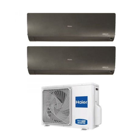 haier climatizzatore condizionatore haier dual split inverter serie flexis plus black 712 con 2u40s2sm1fa r 32 wi fi integrato colore nero 700012000 ean 8059657012227