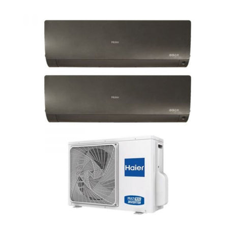 haier climatizzatore condizionatore haier dual split inverter serie flexis plus black 912 con 2u50s2sm1fa r 32 wi fi integrato colore nero 900012000 ean 8059657012289