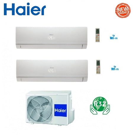 haier climatizzatore condizionatore haier dual split inverter serie nebula green white 1212 con 2u50s2sc1fa r 32 wi fi classe a 1200012000 ean 8059657012685