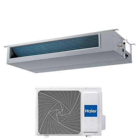 haier climatizzatore condizionatore haier inverter canalizzato canalizzabile media prevalenza 12000 btu ad35s2sm3fa r 32 wi fi optional nessun comando