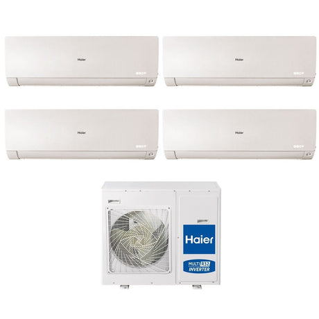 haier climatizzatore condizionatore haier quadri split inverter serie flexis plus white 9999 con 4u75s2sr3fa r 32 wi fi integrato colore bianco 9000900090009000