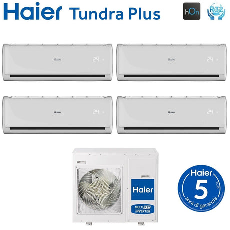 haier climatizzatore condizionatore haier quadri split inverter serie tundra plus 9999 con 4u75s2sr3fa r 32 wi fi integrato 9000900090009000