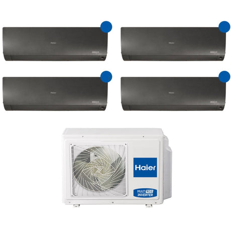 haier climatizzatore condizionatore quadri split inverter haier serie flexis black nero 70009000900012000 btu con 4u85s2sr2fa wifi integrato r 32 7999 novita