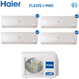 haier climatizzatore condizionatore quadri split inverter haier serie flexis white 700090001200018000 btu con 4u75s2sr2fa wifi integrato r 32 wi fi 791218 novita