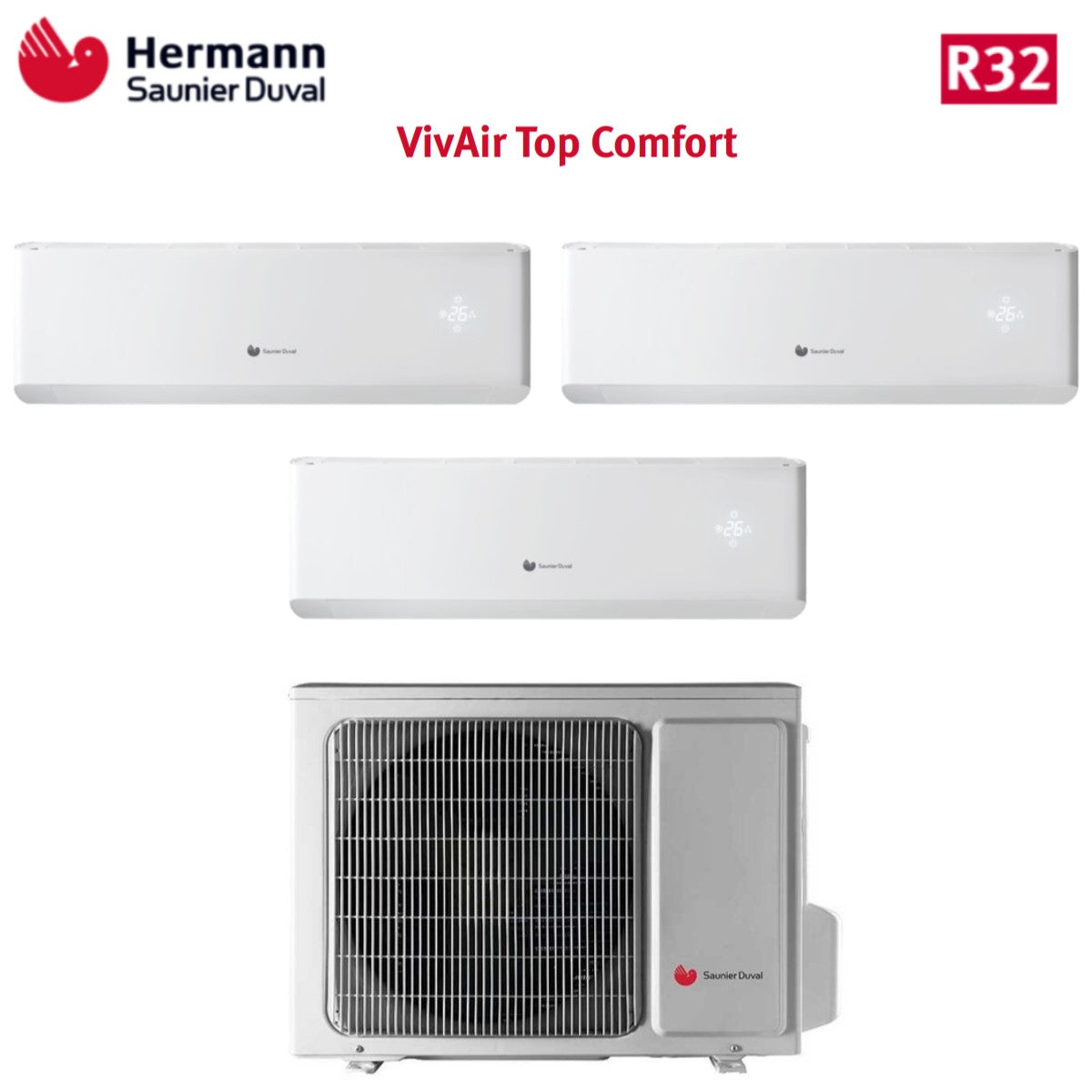 hermann saunier duval climatizzatore condizionatore hermann saunier duval trial split inverter serie top comfort 779 con sdh20 070mc3no r 32 700070009000