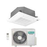 hisense climatizzatore condizionatore hisense a cassetta 12000 btu act35ur4rcc8 auw35u4rs4 r 32 wi fi optional con telecomando e pannello incluso