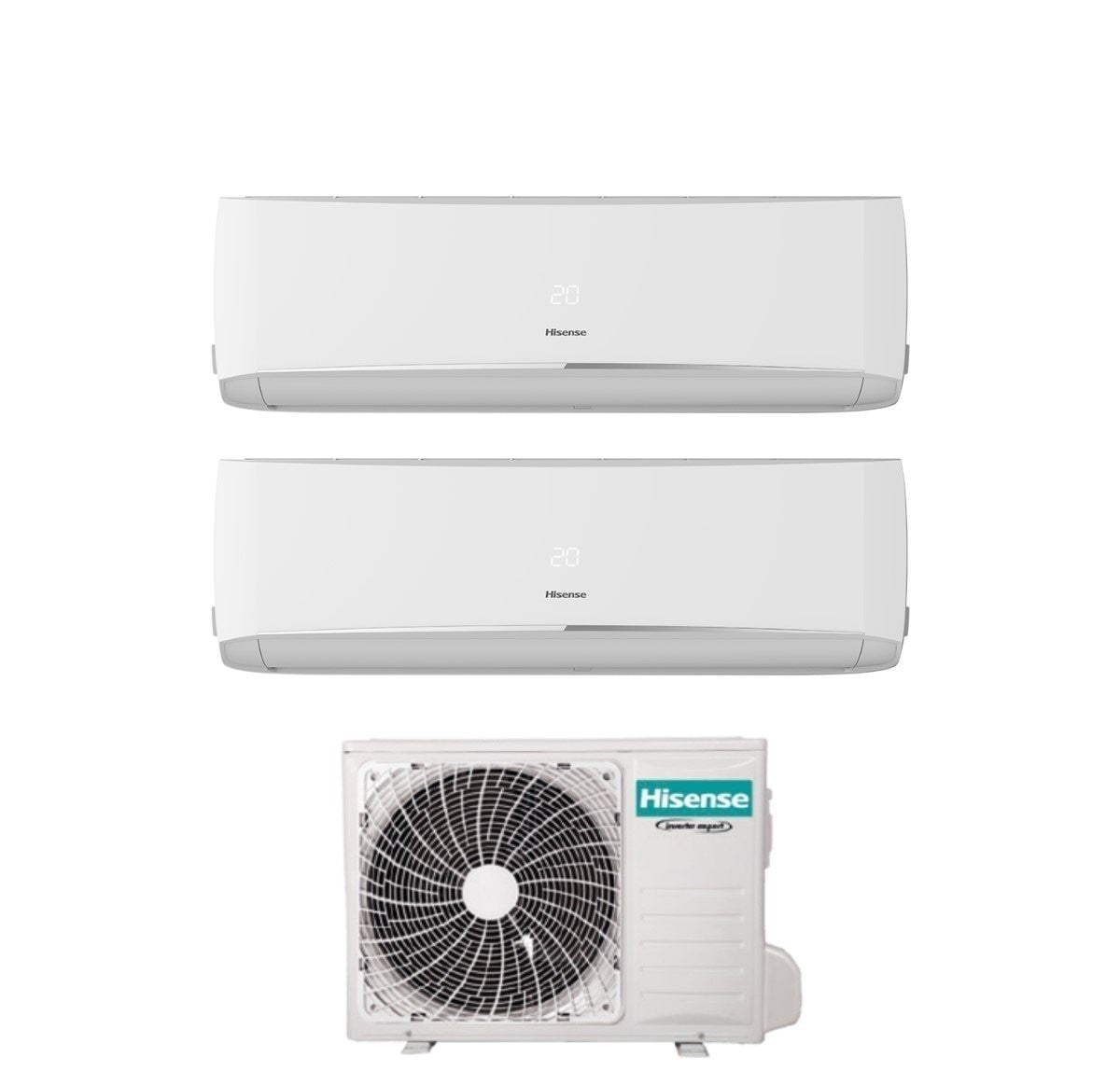 hisense climatizzatore condizionatore hisense dual split inverter serie halo 912 con 2amw52u4rxc r 32 wi fi integrato 900012000