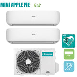 hisense climatizzatore condizionatore hisense dual split inverter serie mini apple pie 1212 con 2amw50u4rxa r 32 wi fi optional 1200012000 ean 8059657013149