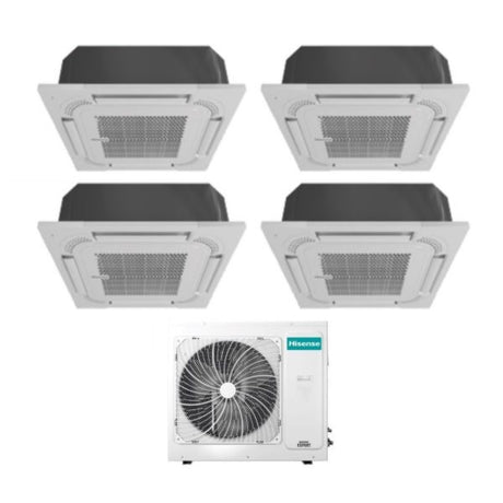 hisense climatizzatore condizionatore hisense quadri split a cassetta 991212 con 4amw105u4raa r 32 wi fi optional 900090001200012000 con telecomando e pannello incluso novita