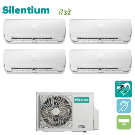 hisense climatizzatore condizionatore hisense quadri split inverter serie silentium 991212 con 4amw105u4raa r 32 wi fi integrato 900090001200012000