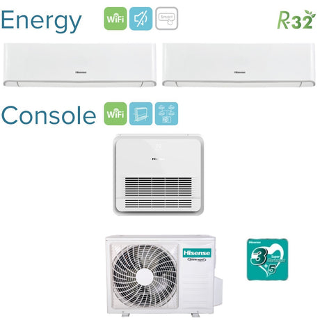 hisense climatizzatore condizionatore hisense trial split energy 900012000 console akt 9000 con 3amw62u4rfa r 32 wi fi integrato 9912