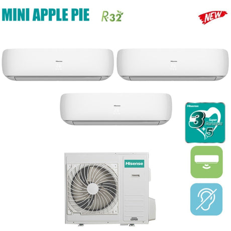 hisense climatizzatore condizionatore hisense trial split inverter serie mini apple pie 91212 con 3amw72u4rfa r 32 wi fi optional 90001200012000 new