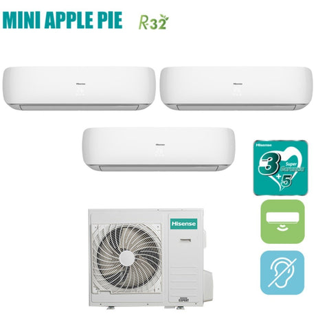 hisense climatizzatore condizionatore hisense trial split inverter serie mini apple pie 9918 con 4amw81u4raa r 32 wi fi optional 9000900018000