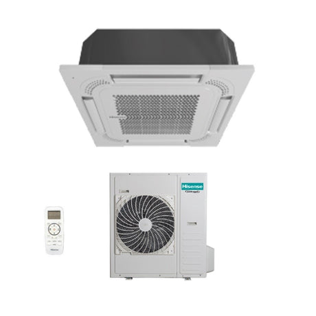 hisense offerta climatizzatore condizionatore hisense a cassetta 36000 btu auc105ur4sgb3 auw105u4ra4 r 32 con telecomando e pannello incluso ean 8059657019905