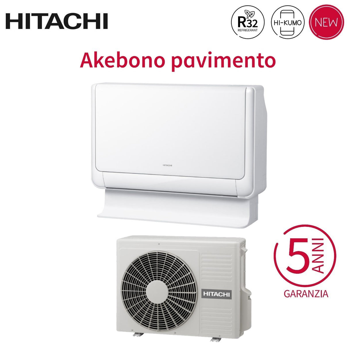 hitachi climatizzatore condizionatore hitachi a pavimento inverter serie akebono 12000 btu raf 35rxe r 32 wi fi optional novita