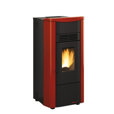 la nordica stufa a pellet la nordica extraflame modello giusy 7 kw disponibile in vari colori bordeaux