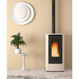 la nordica stufa a pellet la nordica extraflame modello teorema 30 100 kw disponibile in vari colori nera