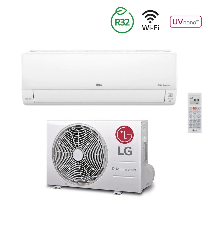 lg climatizzatore condizionatore inverter lg deluxe 12000 btu r 32 nano uv wi fi integrato voice control dc12rk nsj aa novita